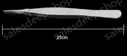 Stainless steel tweezers Straight tip (thick) 25cm