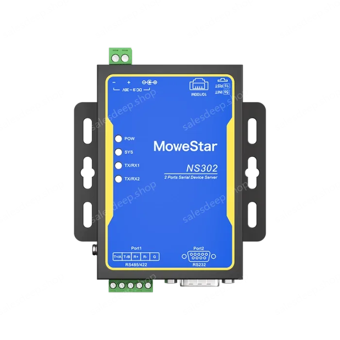 1 Port RS232 + 1 Port RS485/422 Serial to 100M Ethernet Server