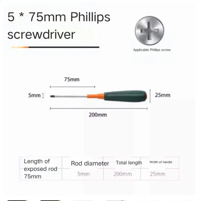 Phillips screwdriver 5*75