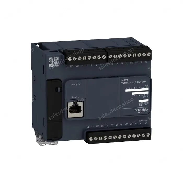 TM221C24U Logic controller, Modicon M221, 24io tr.npn