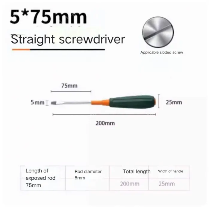 Slotted screwdriver 5*75