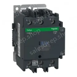 LC1D95M7 IEC contactor, TeSys Deca, nonreversing, 95A, 60HP at 480VAC, 3 phase, 3 pole, 3 NO, 220VAC 50/60Hz coil, open style